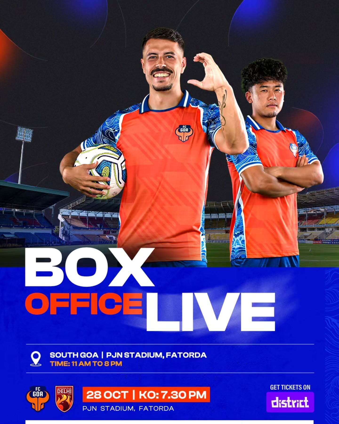 ISL 2026-27 | FC Goa vs Sporting Club Delhi at PJN Stadium, Fatorda, South Goa
