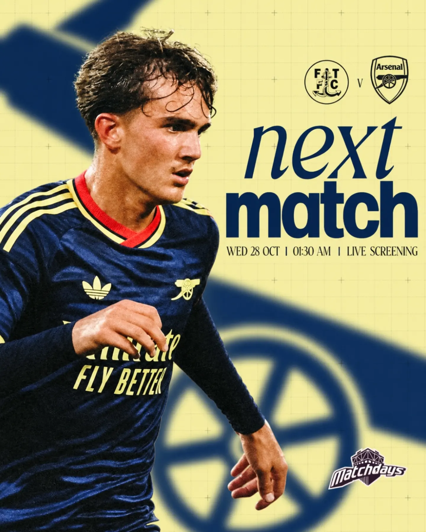 Fleetwood Town vs Arsenal EFL Cup Round 4 Live Screening | Matchdays, Kochi