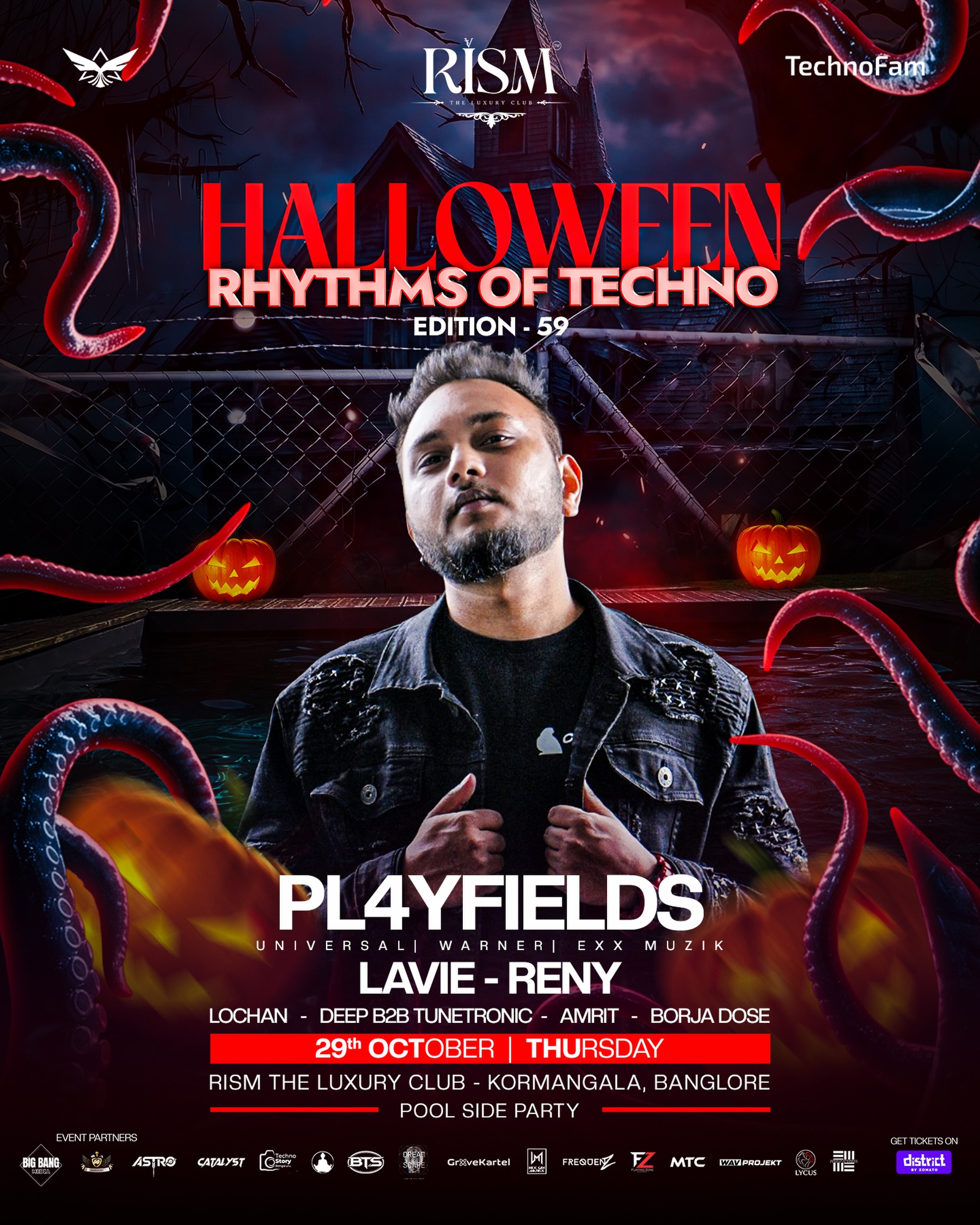 RHYTHMS OF TECHNO β HALLOWEEN EDITION | RISM The Luxury Club, Koramangala, Bangalore