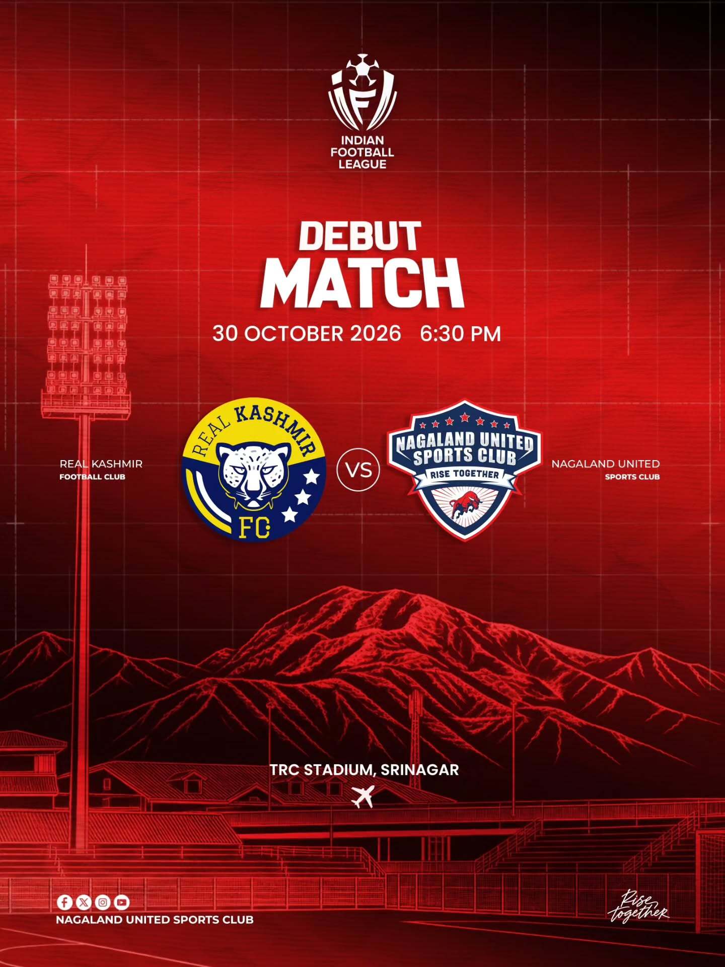 Real Kashmir FC vs Nagaland United SC | TRC Stadium, Srinagar