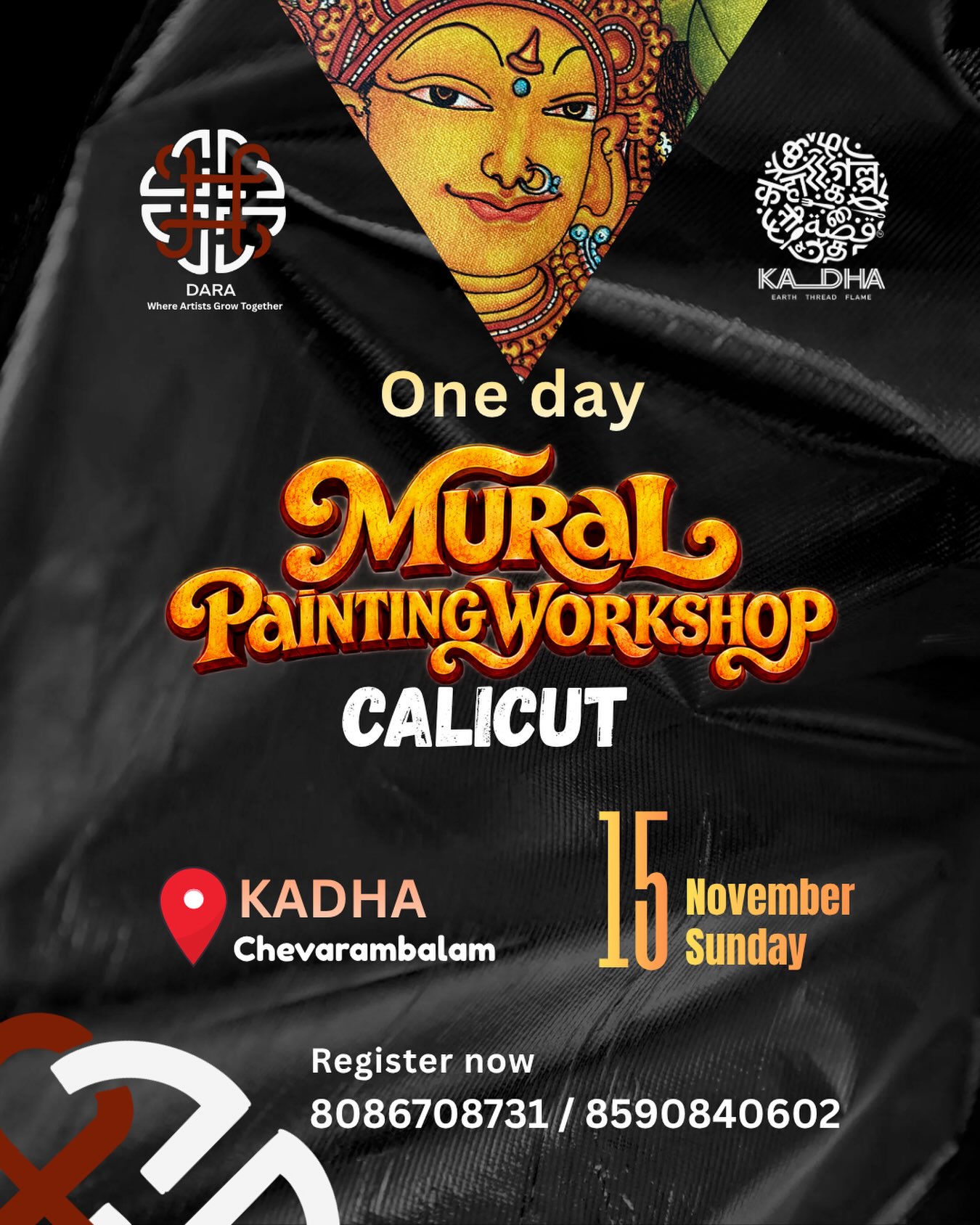 One Day Mural Painting Workshop | KADHA, Chevarambalam, Calicut