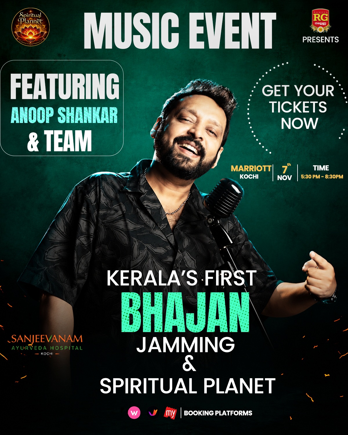 Kerala’s First Bhajan Jamming & Spiritual Evening by Anoop Shankar & Team | Marriott Kochi, Kochi