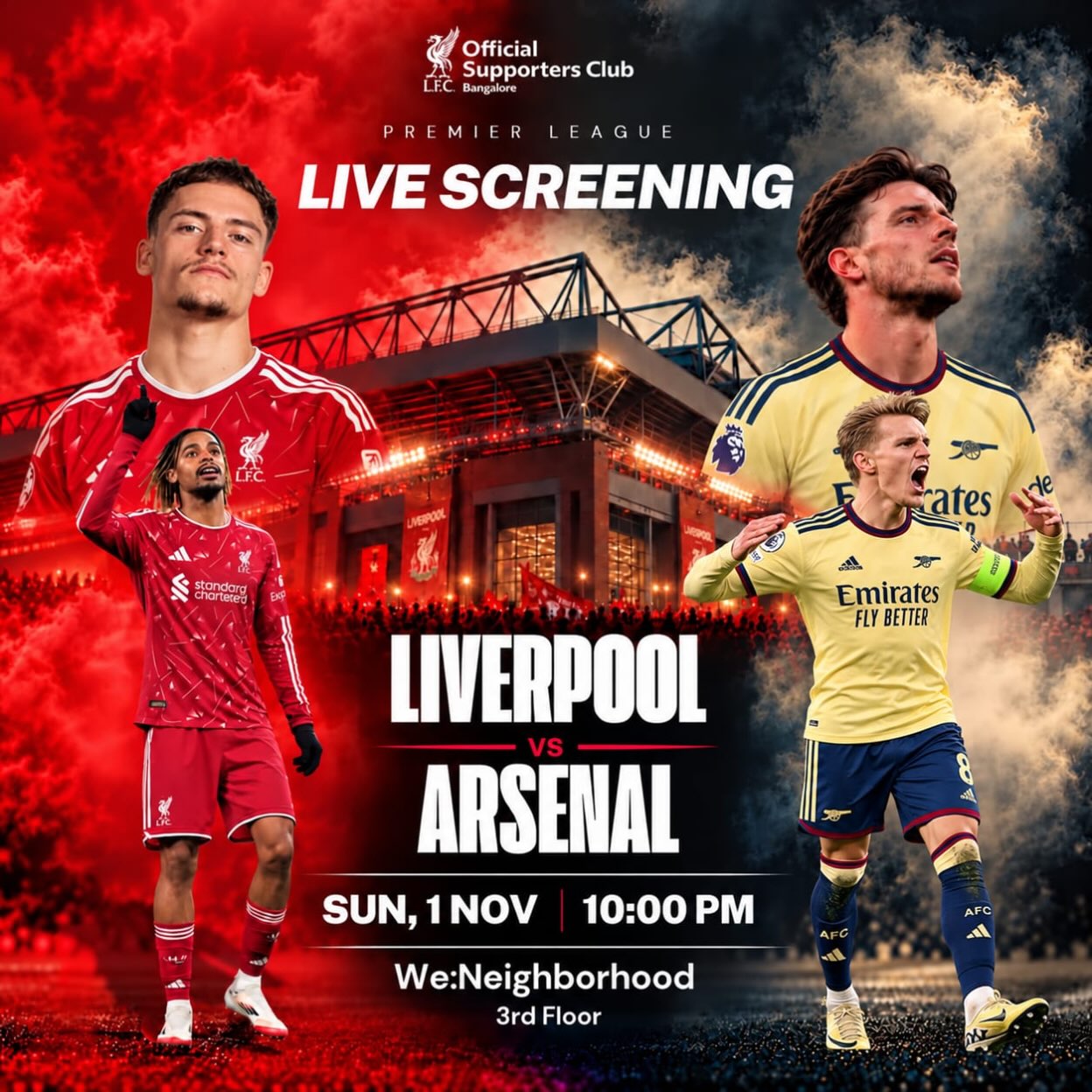 Liverpool vs Arsenal Live Screening | We:Neighborhood, Bengaluru