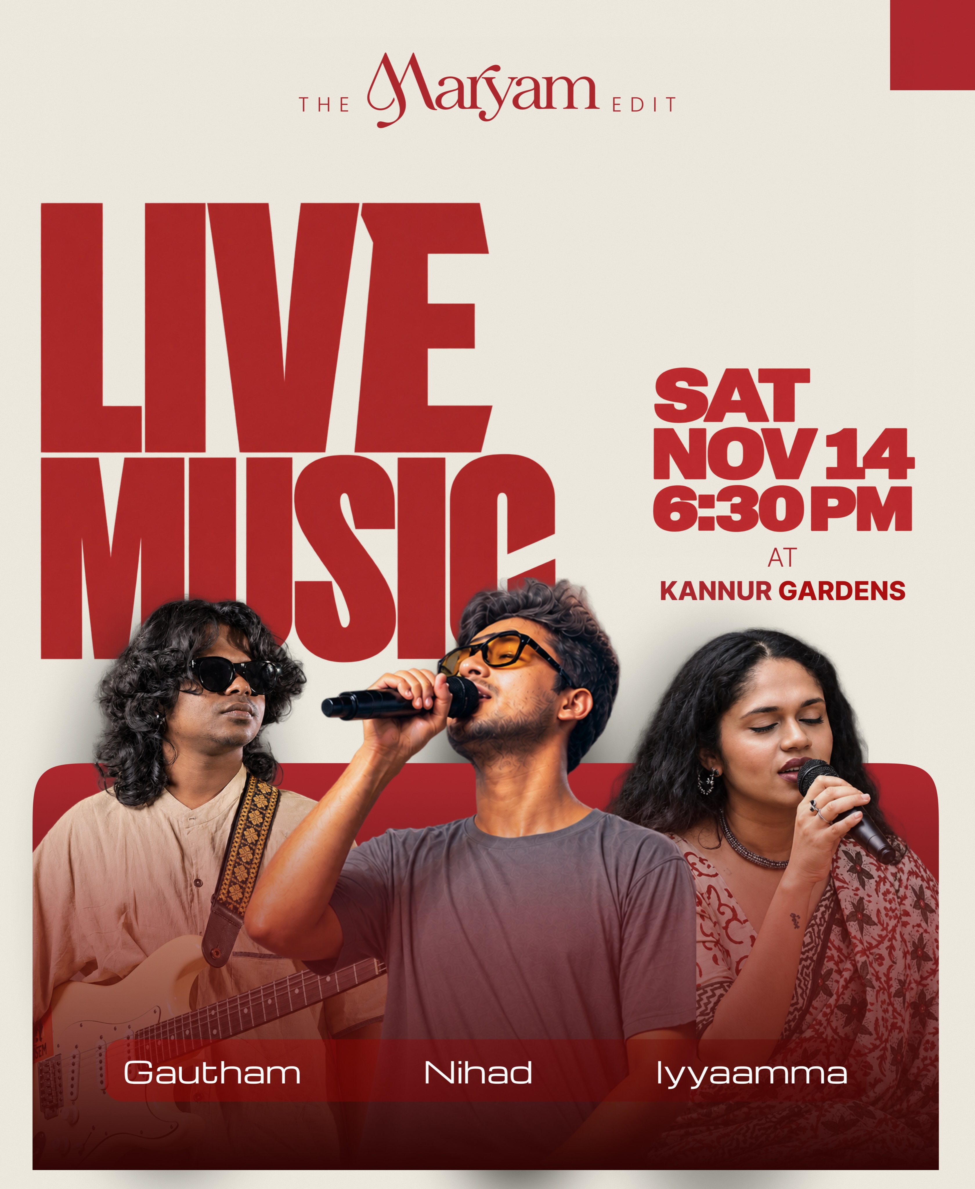 The Maryam Edit – Live Music with Iyyaamma, Nihad & Gautham | Kannur Gardens