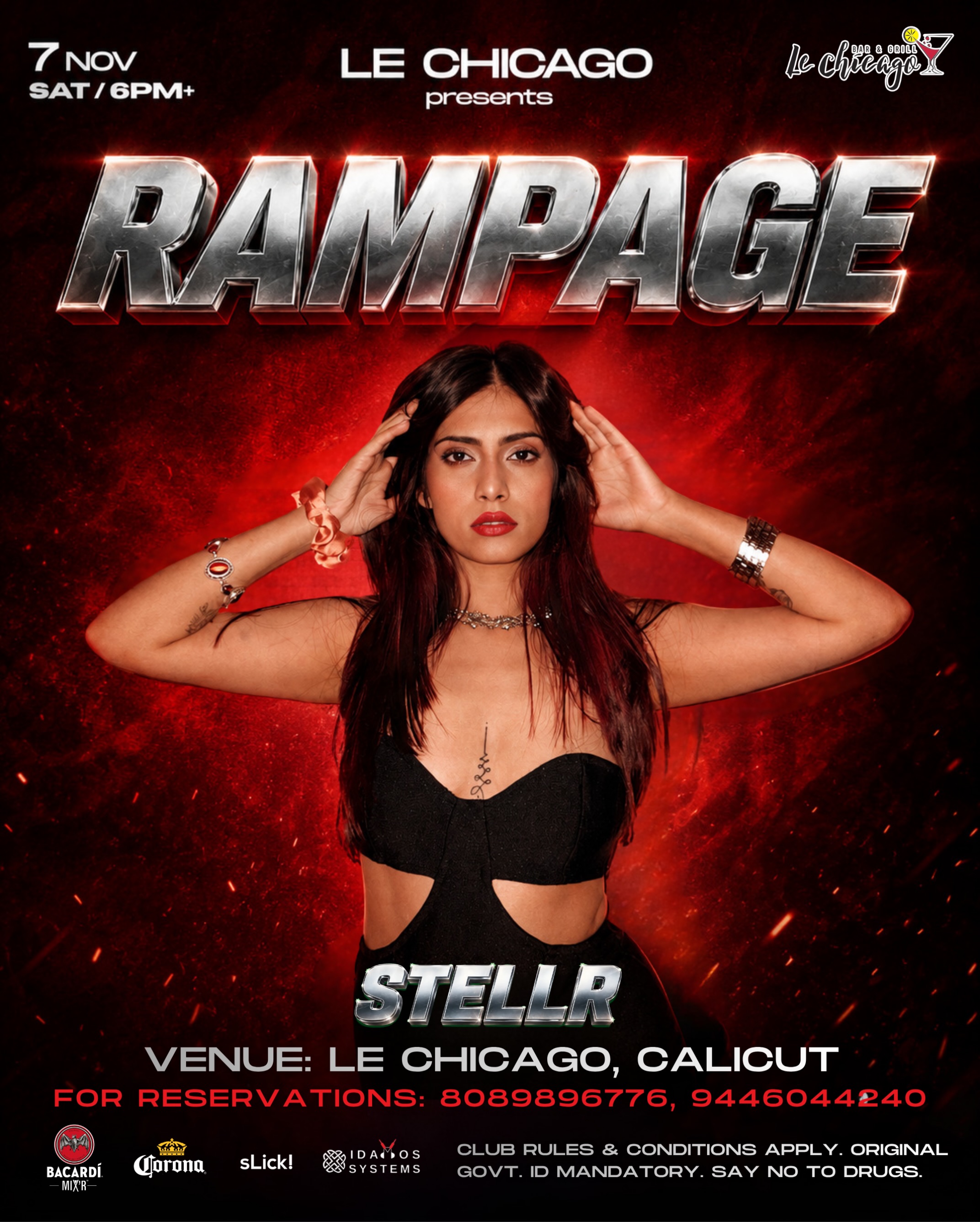 Stellr Live at Le Chicago, Calicut | RAMPAGE Techno Rain Party