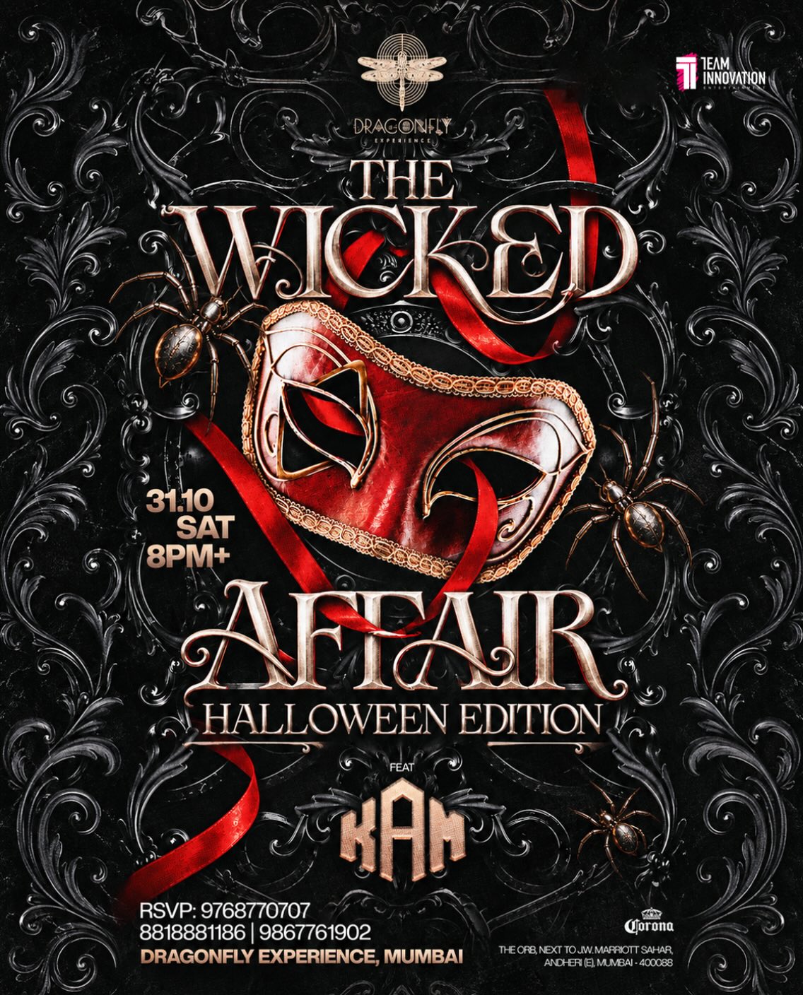 The Wicked Affair: Halloween Edition featuring DJ KAM | Dragonfly Experience, Mumbai